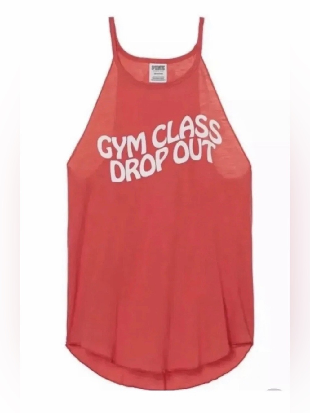 PINK Victoria's Secret Red 'Gym Class Drop Out' Graphic Tank